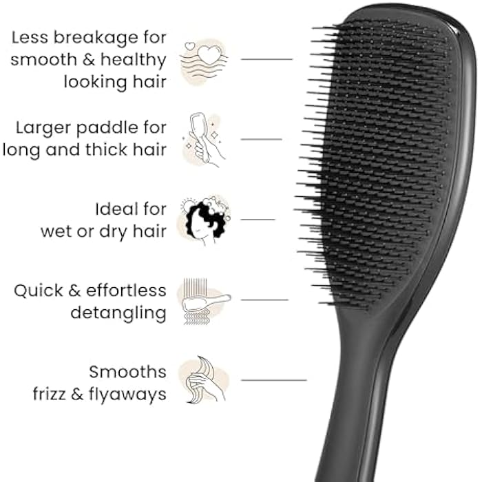 TANGLE TEEZER The Wet Detangler - Larg (Black) - Image 3